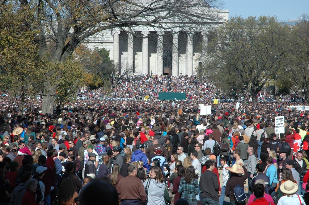 The rally (this is
                                            the across the mall view,
                                            not the down the mall view)